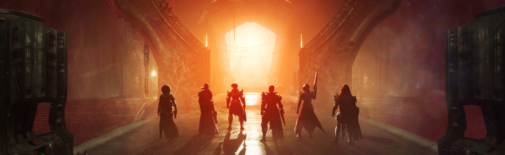 6 players preparing to enter the 'Kingsfall' raid in Destiny 2 (the game)